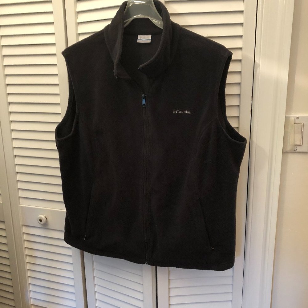 Columbia men sleeveless fleece vest, full front zip, 3X